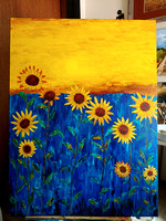 AVAILABLE $500 palette knife texture on a 30x40 stretched/splined canvas